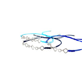 14k White Gold .20ct G SI1 Round Diamond String Tie Bracelet